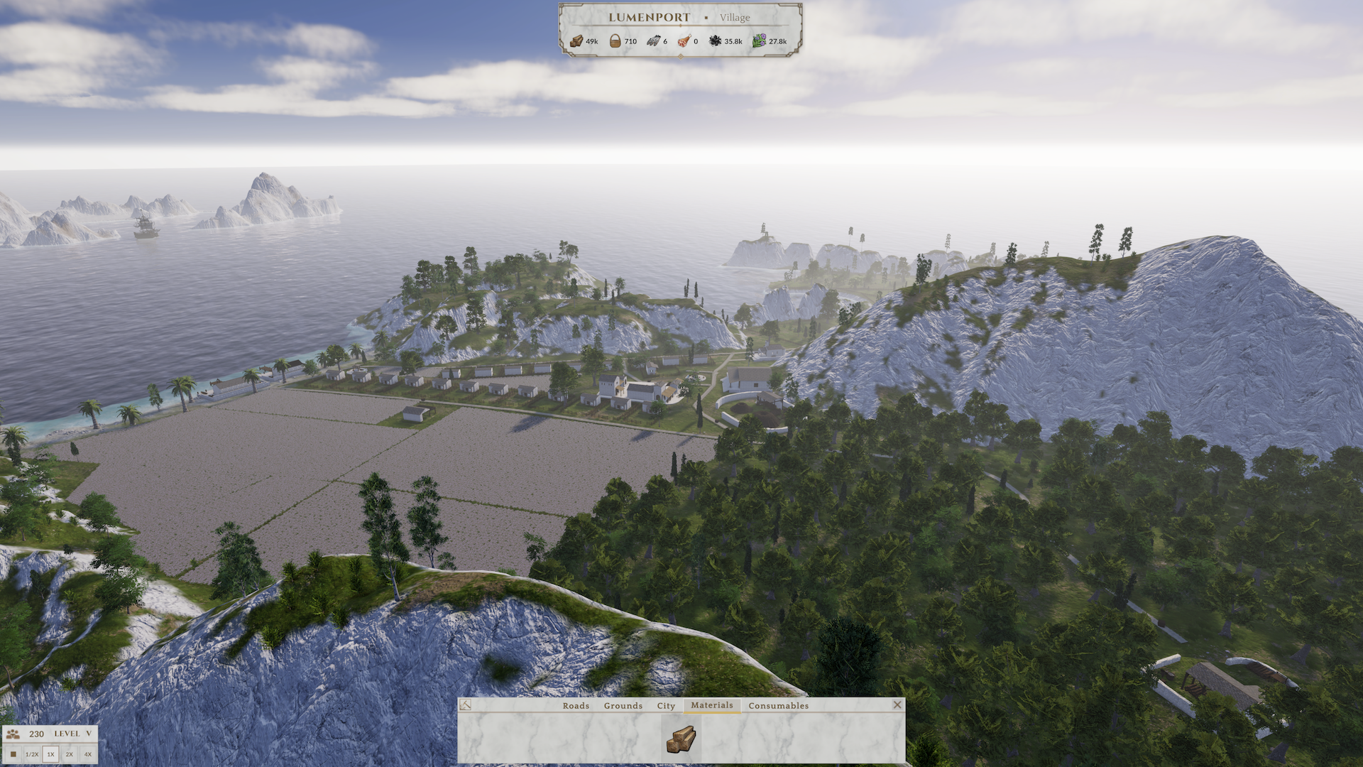 In game screenshot showing how the game looks with the environment artist's work integrated.